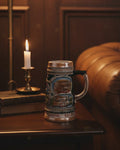 Hand-Painted German Ceramic Beer Stein Mug – Vintage Ornamental Collectible Beer Mug with Traditional Relief Design